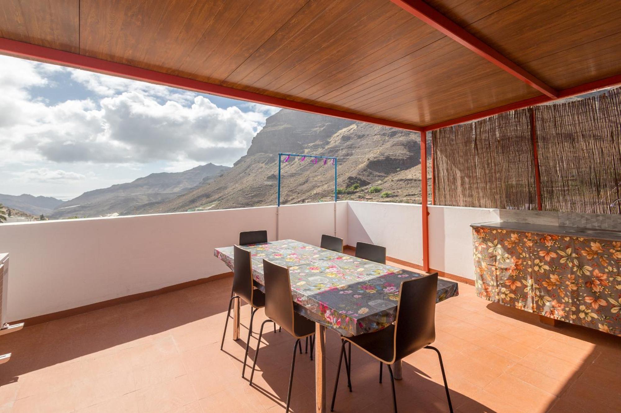 Lightbooking Gadi House Tasarte Terraza Y Barbacoa エクステリア 写真